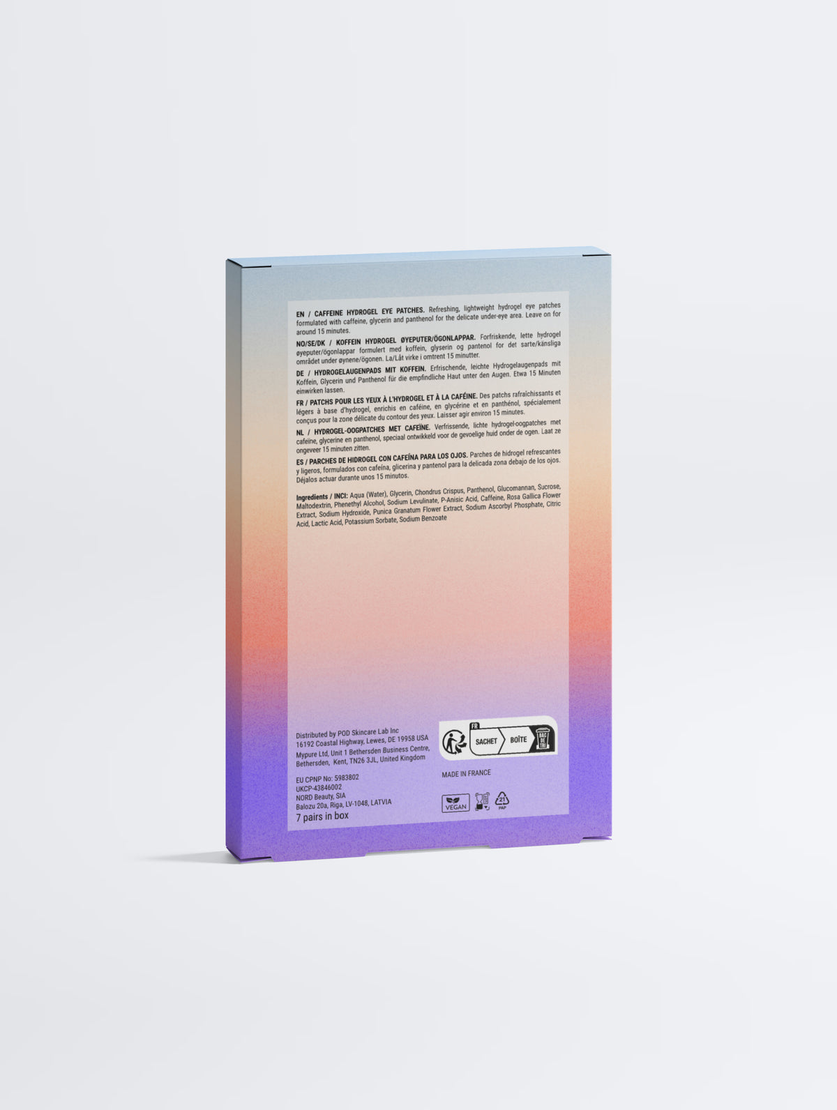 Caffeine + Vitamin C Energizing Hydrogel Eye Patches application