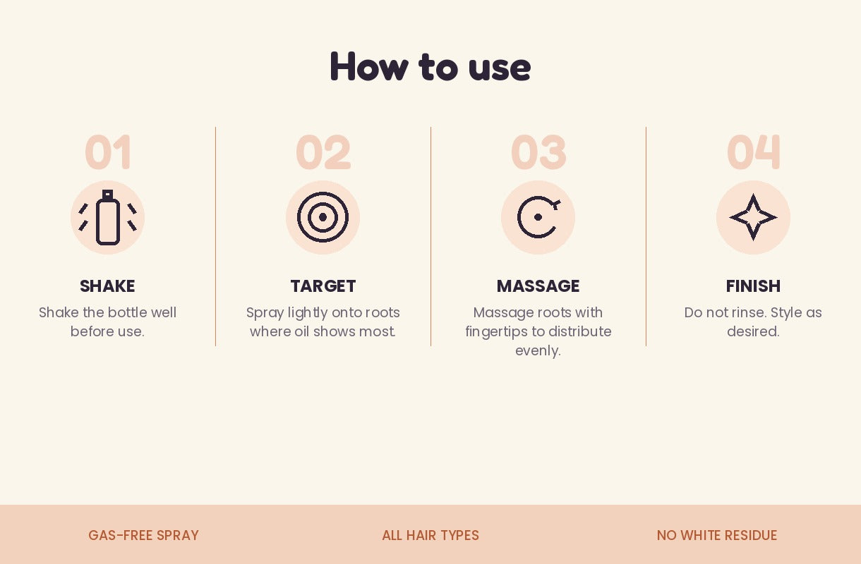 How to use Noorva Quick Refresh Dry Shampoo